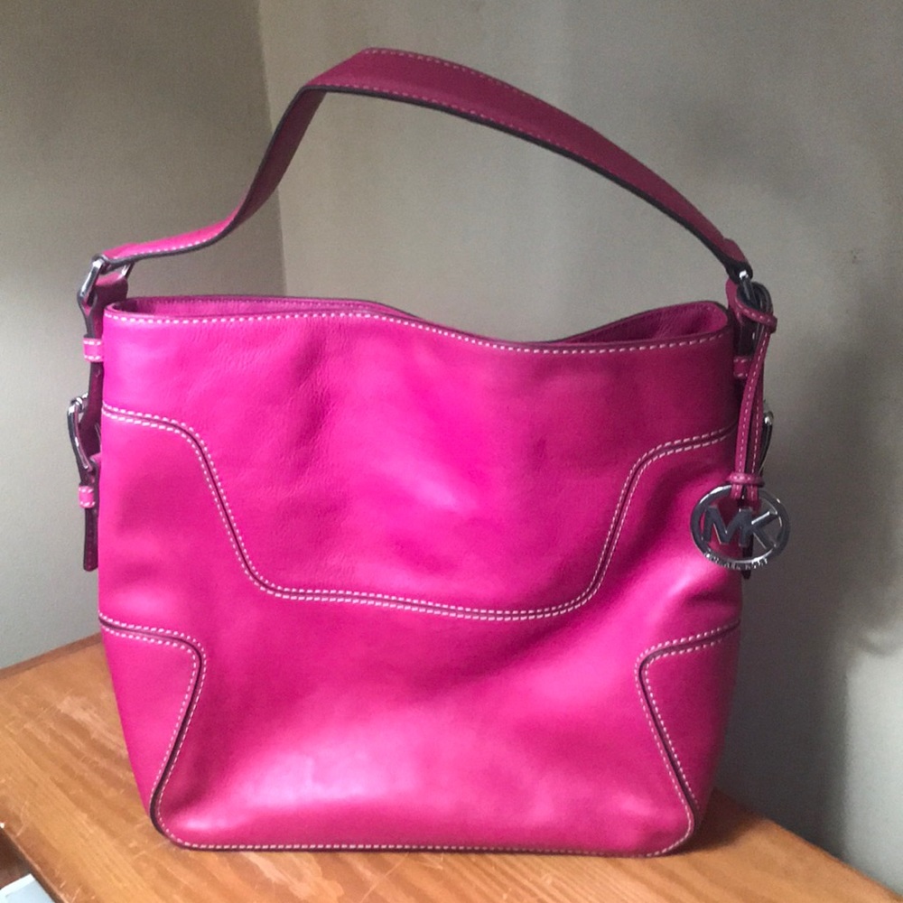 Pink Michael Kors top handle bag